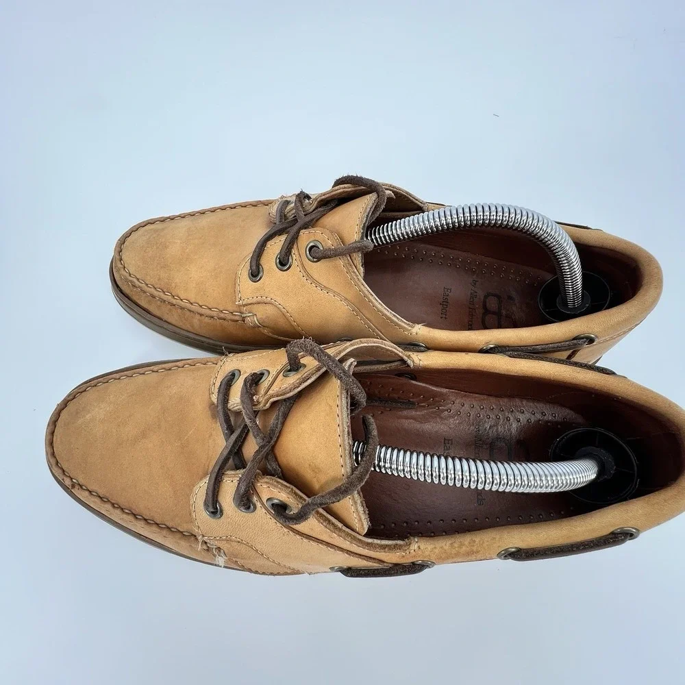 Allen Edmonds Eastport Brown Leather Boat Shoes Men's‎ 9.5 D